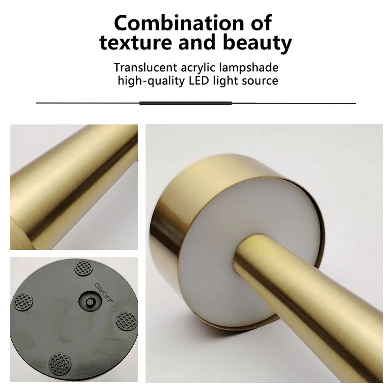 BLIVO โคมไฟร้านอาหาร โคมไฟตั้งโต๊ะ LED มินิมอล ตกแต่งห้อง โต๊ะอาหาร แบบชาร์ หรี่ 3 ระดับ - รูปที่ 6