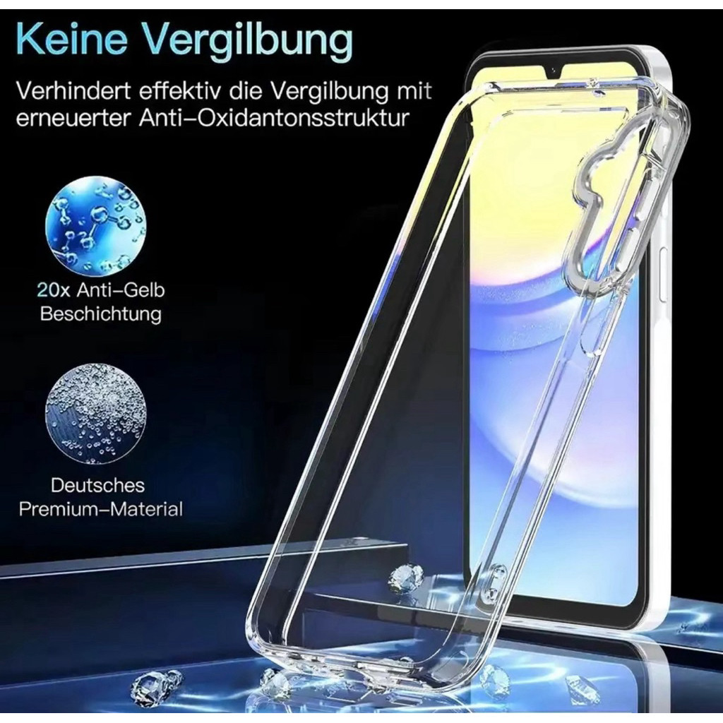 เคสหลังแข็งขอบใส สำหรับ Samsung A06 A16 A26 A36 A56 S24FE A55 A05S A54 S24Ultra S23FE A35 A25 A13 A23 S25Ultra - รูปที่ 3