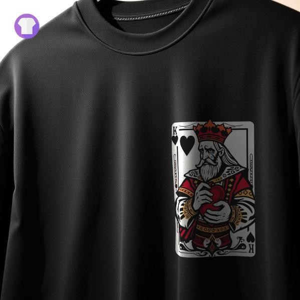 เสื้อยืดโอเวอร์ไซส์ ลาย King of Tears แบรนด์ Vibeon ผ้าคอตตอน อกหักต้องจัด