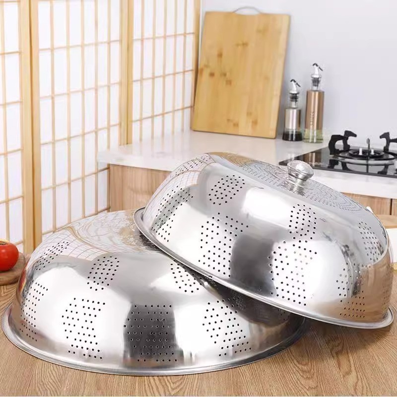 ฝาชีสแตนเลสขนาดใหญ่ 60cm / 65cm / 70cm กันแมลง กันฝุ่น ที่ครอบอาหารใหญ่ ฝาชีไม่ขึ้นสนิม ฝาชีใหญ่ เกรด201