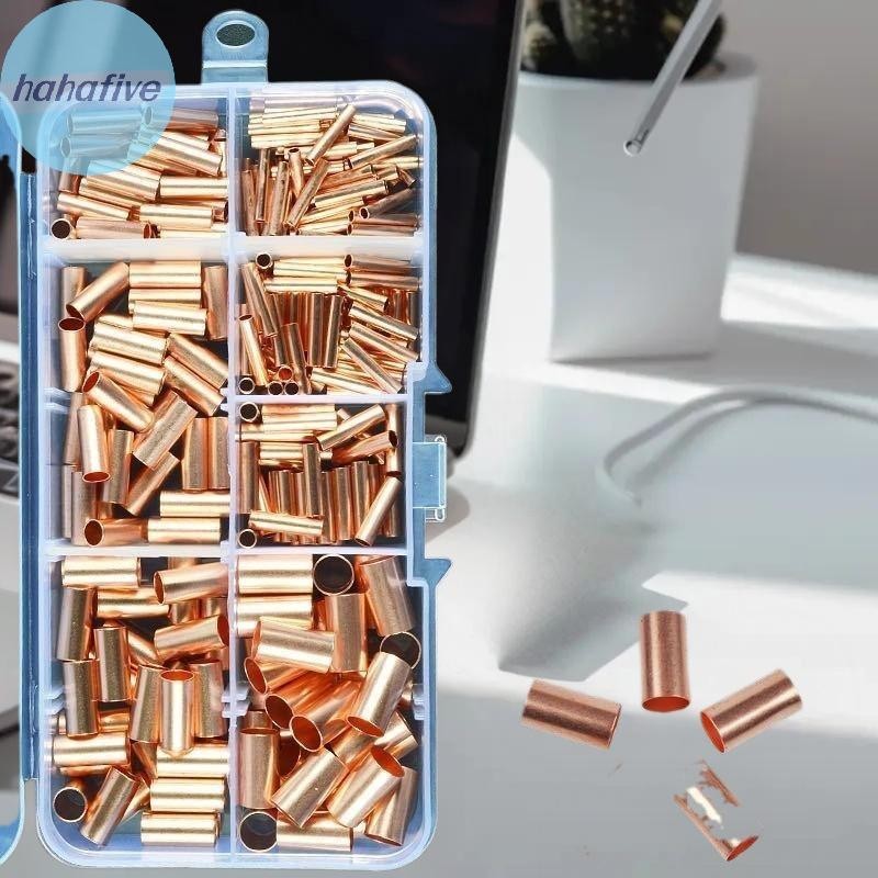 Ha 125 / 250 / 414 / 578 ชิ้น Non-insulated ไฟฟ้า Butt Terminal Sorting ชุด Ferrules ชุดลวด 7 ขนาดทอ