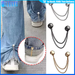 ของมาใหม่！โซ่หัวเข็มขัดแม่เหล็กเข็มกลัดแขนกางเกง เข็มกลัดโซ่ติดเสื้อ ถอดออกได้