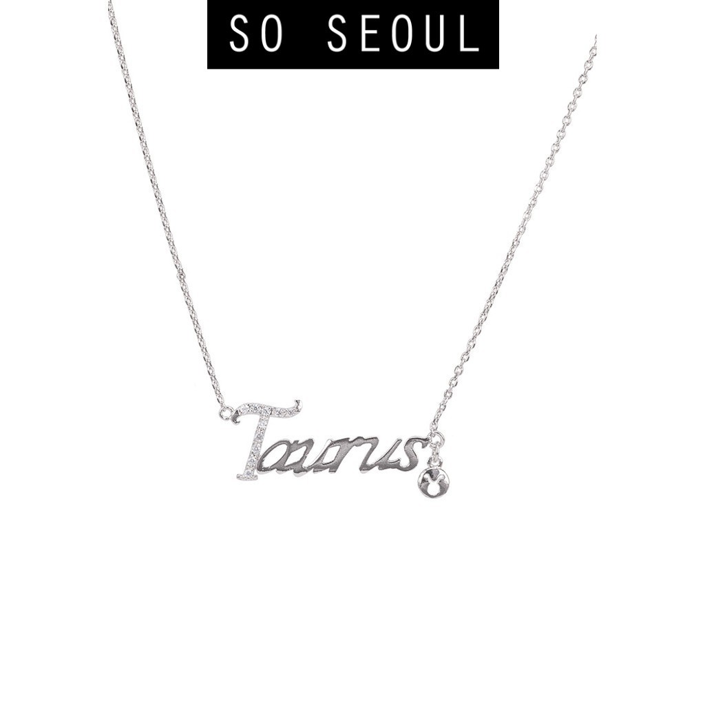 SO SEOUL ดวงชะตาราศี Constellation Diamond Simulant Cubic Zirconia สร้อยคอคงที่-Taurus