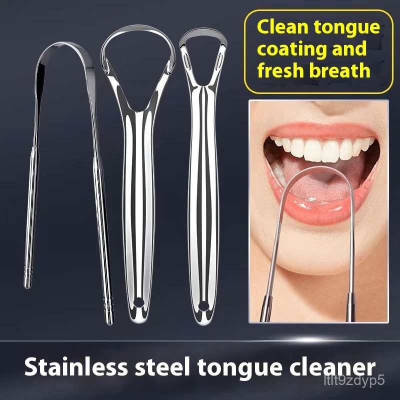 U-shaped oral cleaning tool Tongue coating cleaner Stainless steel tongue scraper Tongue scraper pla