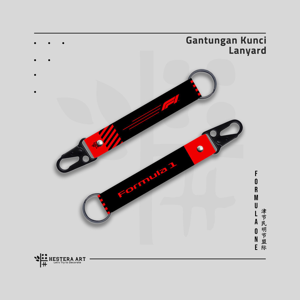 พวงกุญแจเชือกเส้นเล็ก GUNGAN Team F1 | เชือกเส้นเล็กพวงกุญแจ Formula One F1
