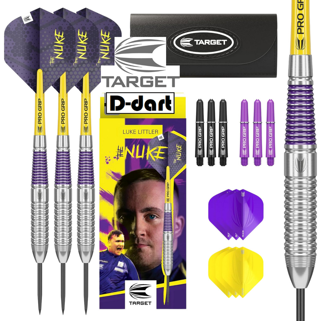 TIP STEEL DARTS - ทีม 22G PRO LOADOUT LUKE LITTLER BRASS STEEL DARTS (ARROW DART KELULI)