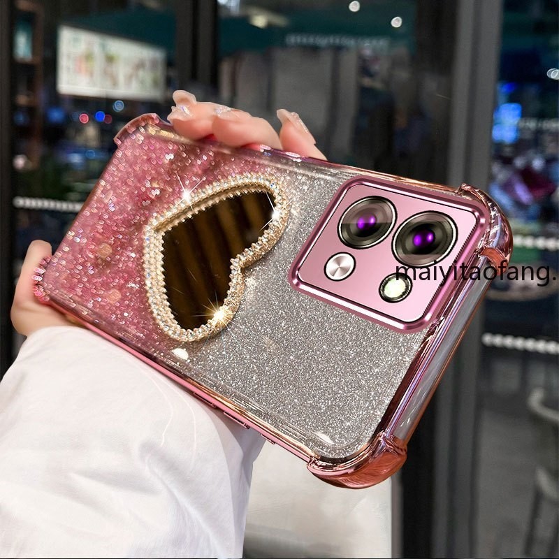 เคสสําหรับ vivo Y28 4G เคสโทรศัพท์กันกระแทก 3D Love กระจกแต่งหน้าเคสนิ่ม