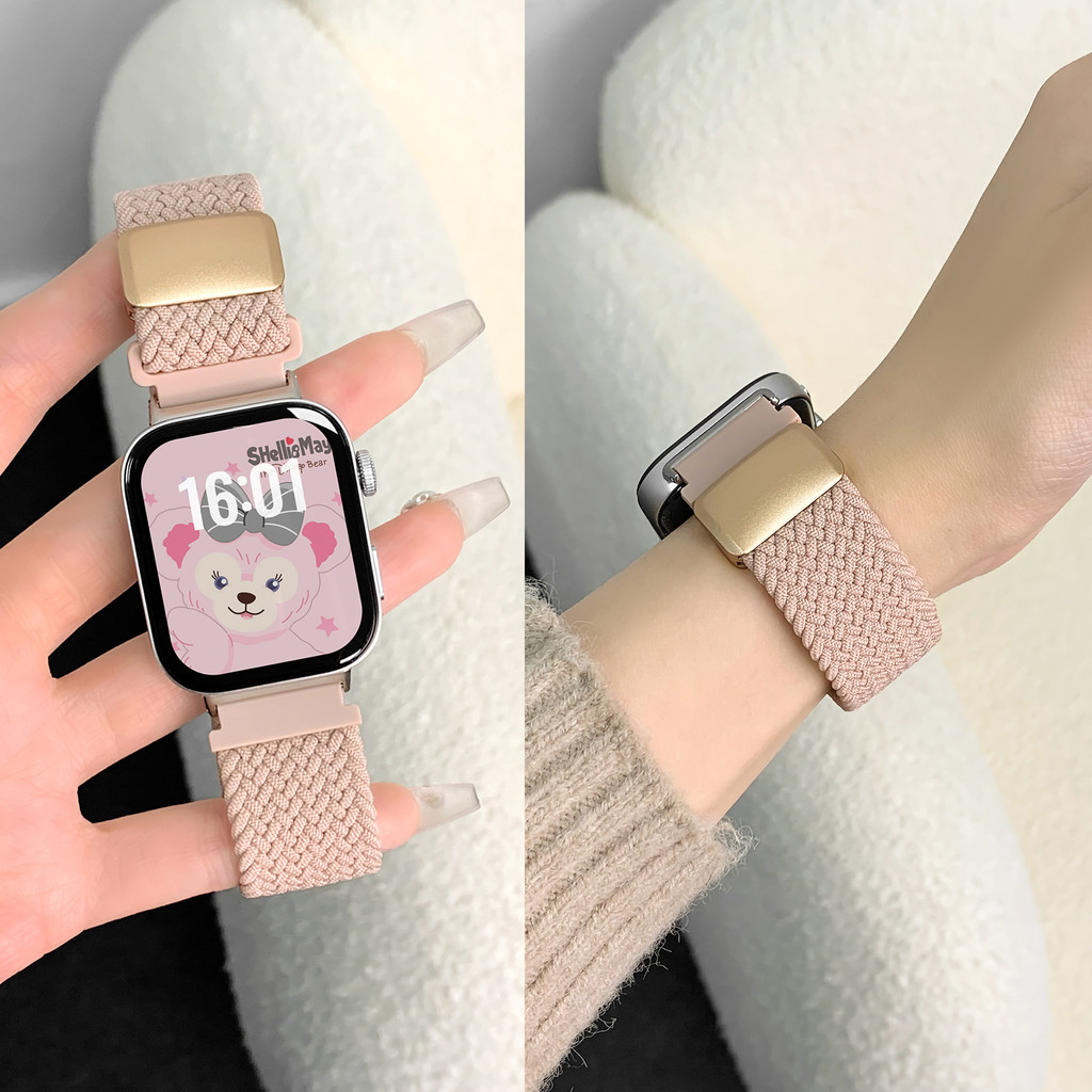 สายรัดข้อมือแบบห่วงถักแม่เหล็กไนลอนสำหรับเปลี่ยน สำหรับ Huawei Watch Fit 4 5 Pro สายรัดข้อมือแบบปรับได้ สวมใส่สบาย สำหรับ Huawei Watch Fit 3 Fit 2 1