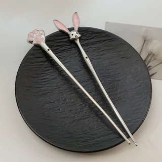 ใหม่สไตล์จีนแมว Paw กระต่าย Hairpin หญิง Niche ออกแบบโมเดิร์น Headdress อุปกรณ์เสริม