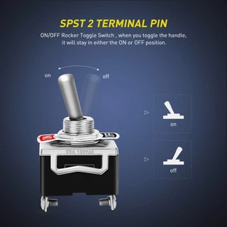 MOTUS ซื้อเยอะ ยิ่งคุ้ม Eten สวิตช์คันโยก อย่างดี แบบก้านยาว 2 3 ทาง ON-OFF-ON 3 15A 250V / 20A 125V Toggle Switch