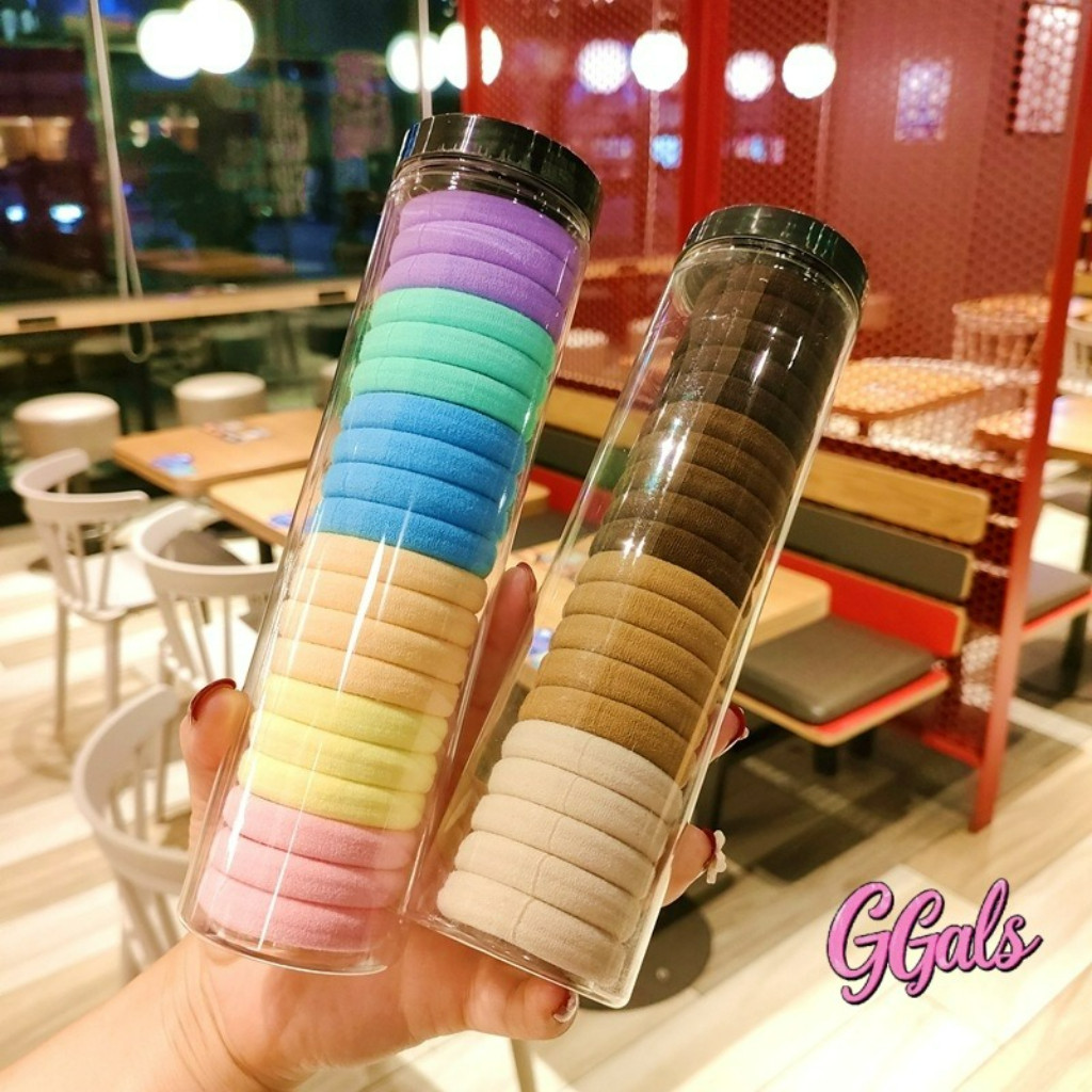 💐GGals​💐เครื่องประดับผม พร้อมส่งในไทย สีแคนดี้ 20 ชิ้นต่อกล่อง เกาหลี แหวนผม สไตล์ใหม่ แฟชั่น ใช้ดี