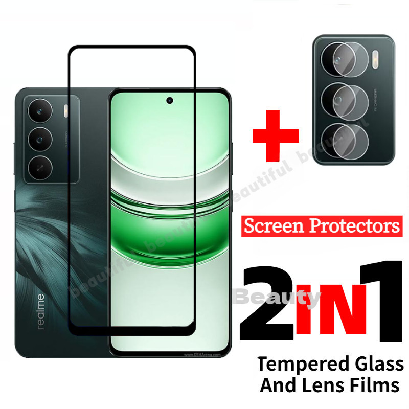 2IN1 9H ความแข็งฟิล์มใสสําหรับ Realme C71 ป้องกันหน้าจอกระจกนิรภัยด้านหลังสําหรับ OPPO Realme C 71 C