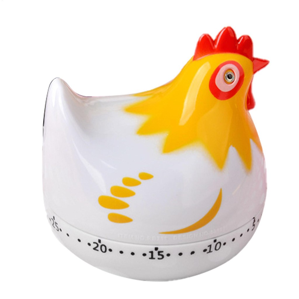 คู่มือจับเวลาทําอาหารการ์ตูนไก่แบบจับเวลาด้วยตนเองปลุกดังจับเวลาทําอาหารเตือนนาฬิกาสําหรับทําอาหาร jiwth