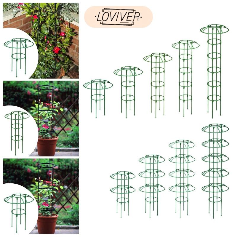 LOVIVER สวน Obelisk Trellis พืชปีนเขากรอบทนทานแนวตั้งร่ม Trellis กรอบสําหรับกุหลาบ Vines แตงกวา Grapevines ถั่ว