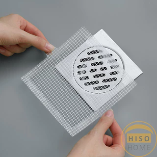 Hiso 10Pcs/pack สติกเกอร์ตาข่ายปิดฝาท่อ กรองเส้นผม กันเศษผม เศษอาหาร ลงท่อน้ำทิ้ง Drain Sticker