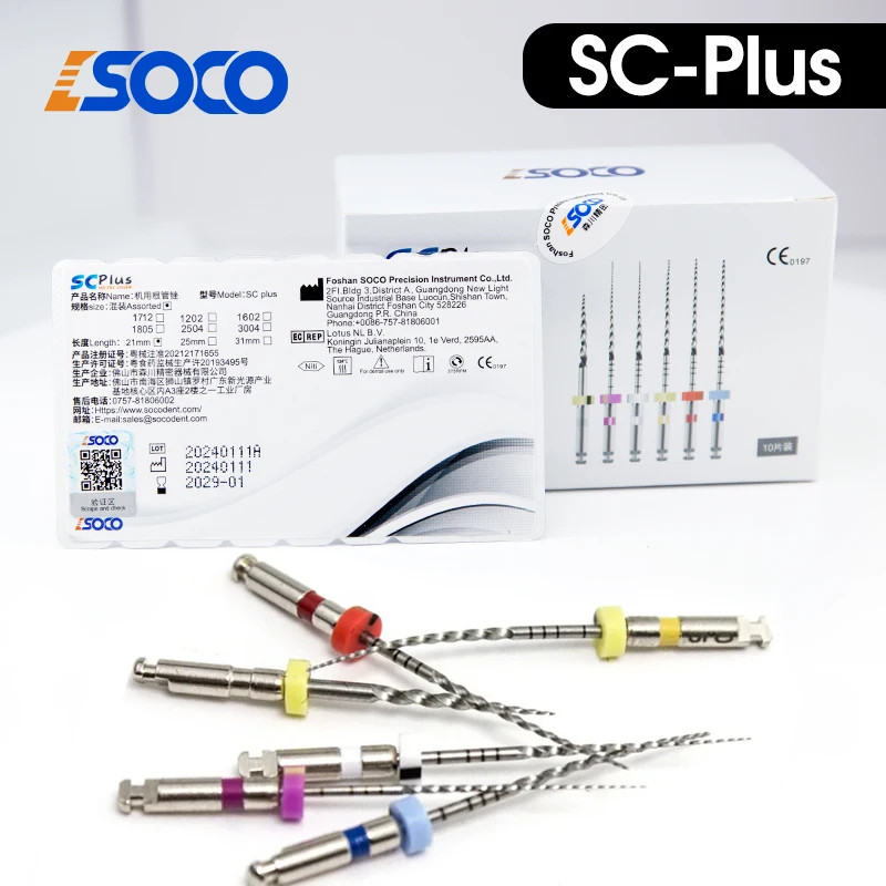 COXO SOCO SC-PLUS 6 ชิ้น/กล่องความร้อน-Treatment Rotary NiTi Endodontic ไฟล์ Premium anti-Fracture ความเหนียว Debridement ที่มีประสิทธิภาพ anti-broken