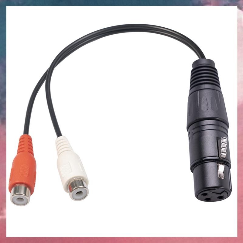 XLR To Dual Cable XLR To Y Splitter Cable 3 Pin XLR Female To Female Amplifier Mixing Plug AV Cable,