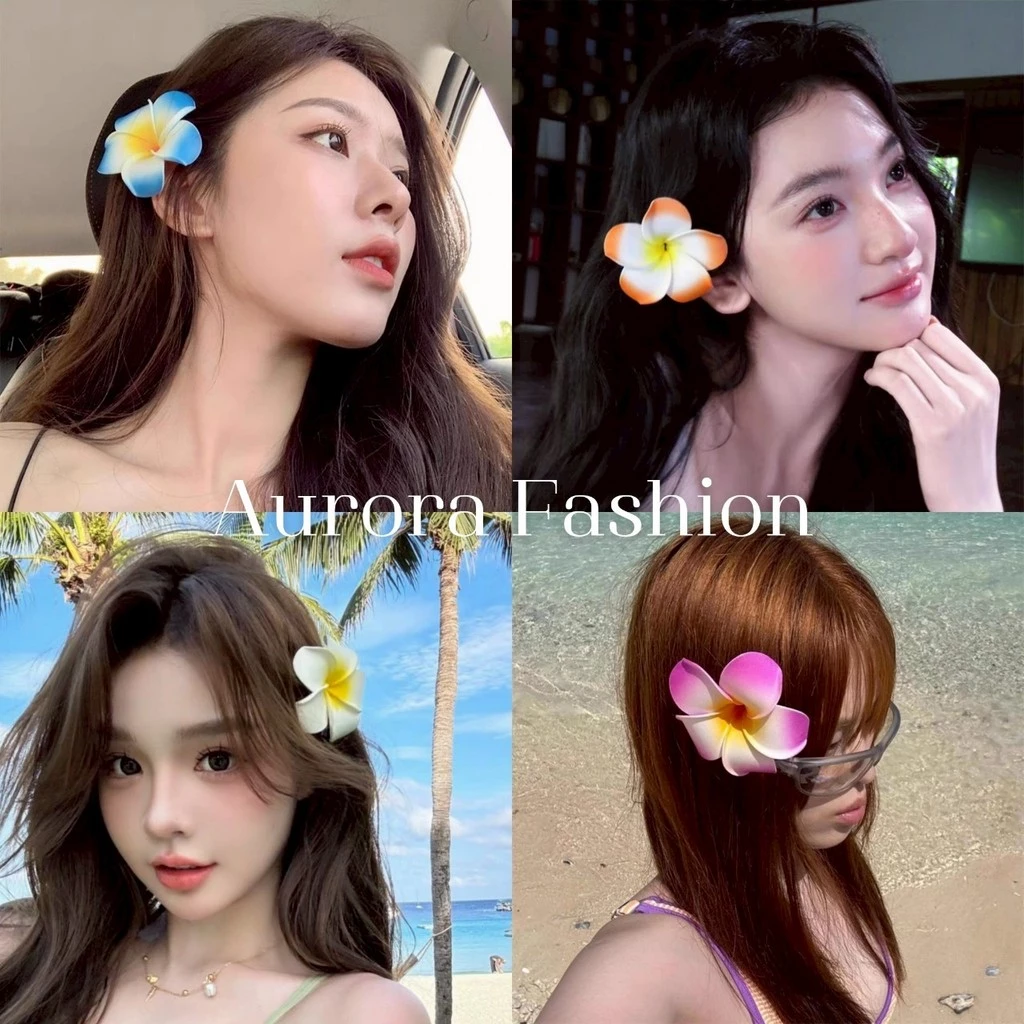 Aurora🛒พร้อมส่ง🚚 (รูปถ่ายจากงานจริง) กิ๊ปดอกไม้ ดอกลีลาวดีสีสดใส ตัวเล็ก ใส่สบายเกาหลีเกาใจ