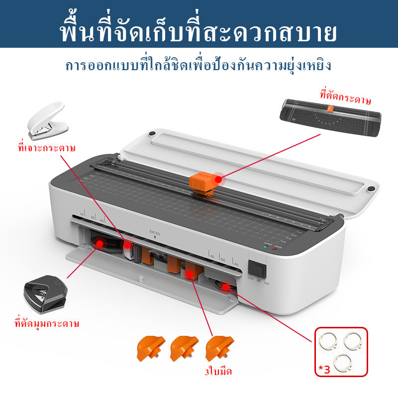(พร้อมส่ง)เครื่องเคลือบบัตรA4 5IN1 SL388รุ่นใหม่ Laminate เครื่องเคลือบกระดาษA5 เอกสาร รูปภาพ
