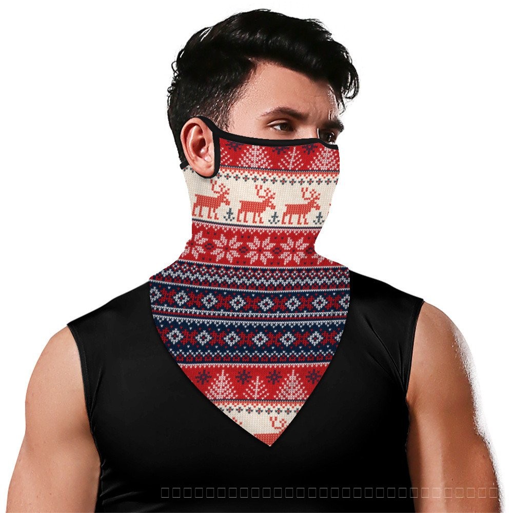 ผ้าพันคอสามเหลี่ยมแบบห้อยหู ANL2 สำหรับกลางแจ้ง แฟชั่นยุโรปและอเมริกา พิมพ์ดิจิตอลข้ามพรมแดน ผ้าพันค