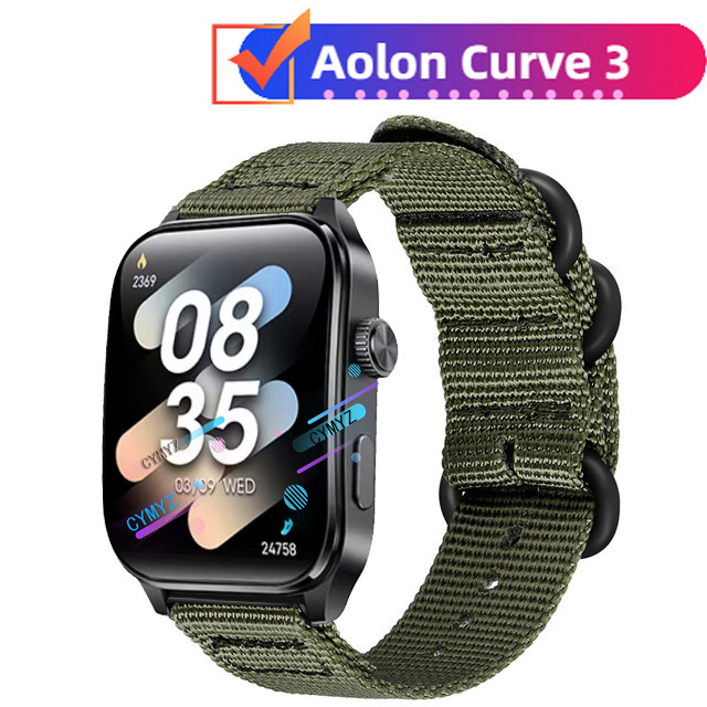 Aolon Curve 3 strap สายไนลอน Aolon Curve 3 สายนาฬิกาอัจฉริยะ สายรัดข้อมือกีฬา