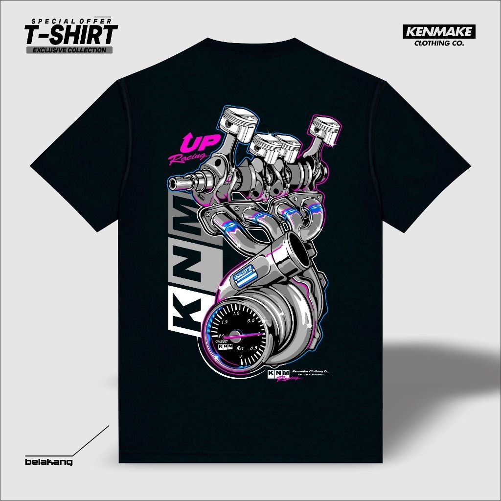 เสื้อยืด Turbo Kenmake Turbo Diesel Mens Womens Black Edition