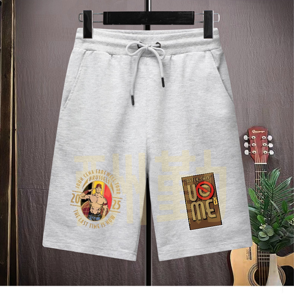 พร้อมสต็อกใหม่ WWE John Cena John Cena Wrestling Training Breathable Cotton Loose Mens Shorts 0616