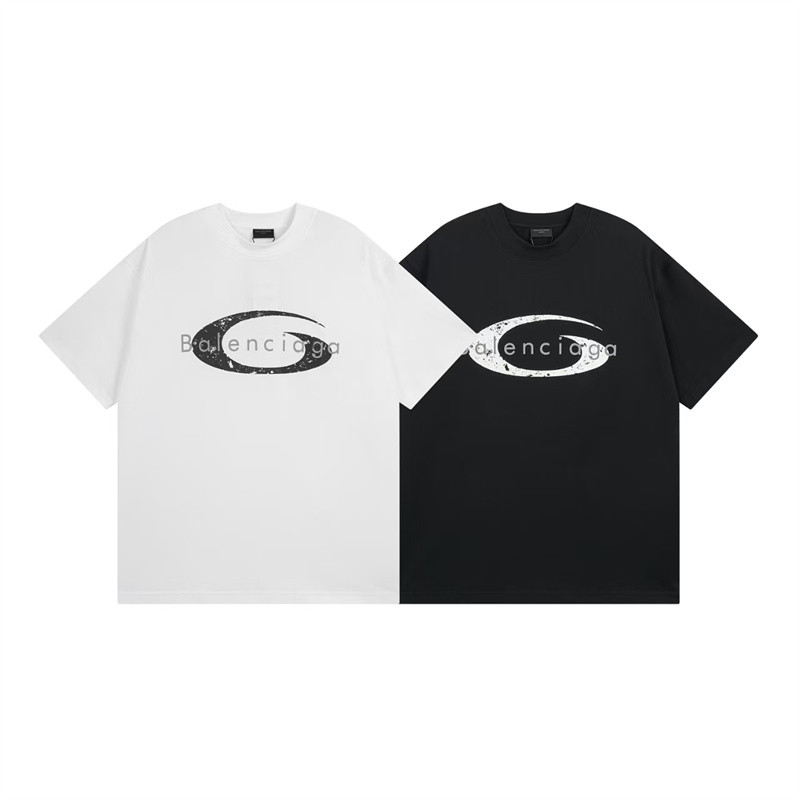 รูปแบบใหม่พิมพ์ตัวอักษรลําลองหลวมทุกการแข่งขันรอบคอแขนสั้น,Unisex FTR7T