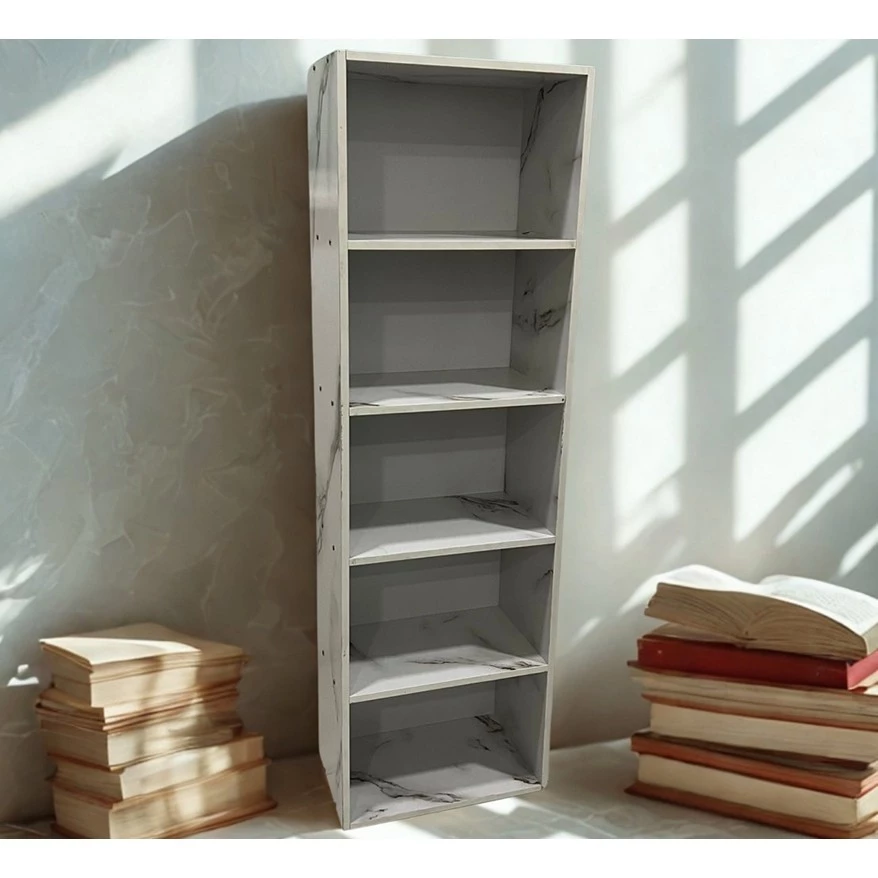 Ainakids ชั้นวางของ ชั้นวางหนังสือ5ชั้น ชั้นวางอเนกประสงค์ ชั้นวางมินิมอล แต่งบ้าน รุ่น 102