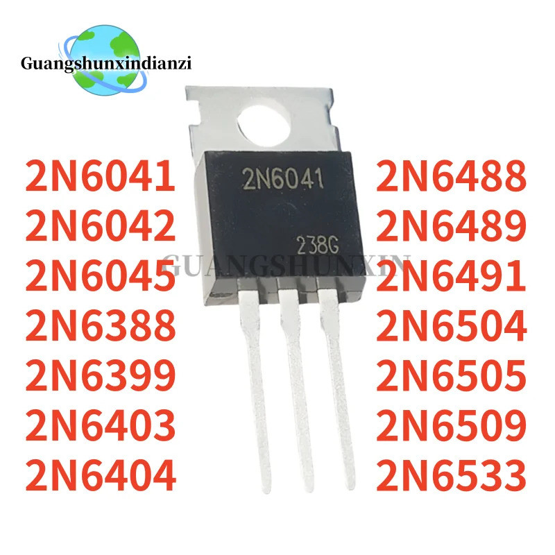 1-5PCS 2N6045 2N6042 2N6488 2N6491 2N6505 2N6509 2N6399 2N6403 2N6504 2N6388 2N6404 2N654 2N4 2N4 2N