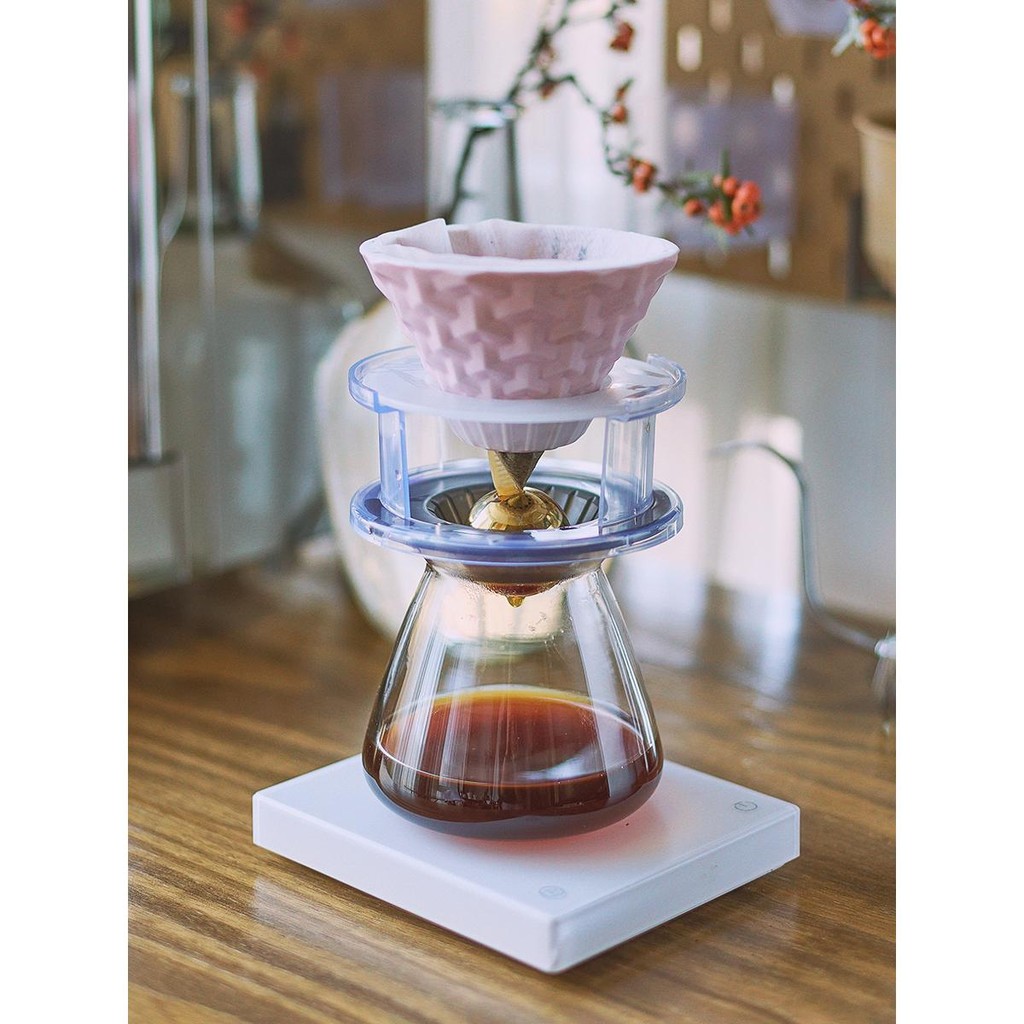 [แนะนํา] กาแฟเจาะมือโปร่งใสเรียบง่าย Brewing paragon Bracket Golden Ball Extract Saving Space สามารถใช้กับ Takeaway Camping