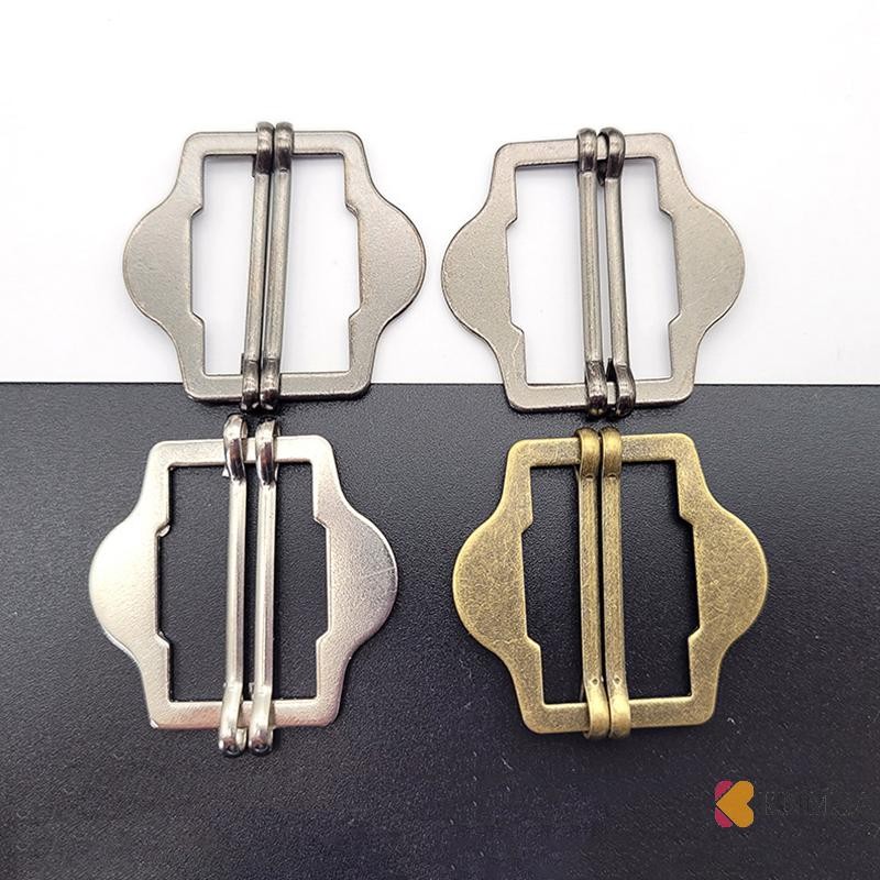 KNMSA] 3PCS Metal Flip Slides -Glide Buckles For Suit Vest Original Shoulderneck Leather Bag Strap Belt Slider Adjustment สี่เหลี่ยมผืนผ้าหัวเข็มขัด ศ น