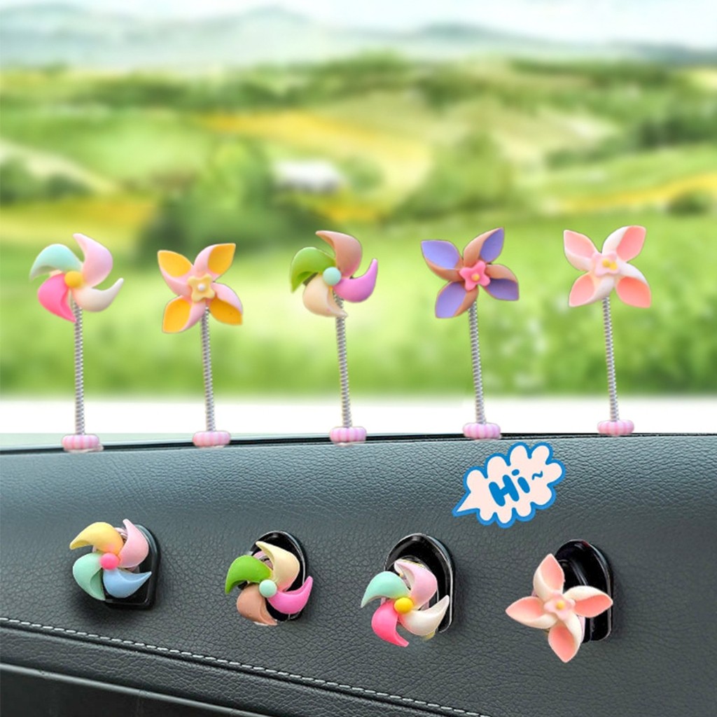 Lawan ดอกทานตะวันเขย่าหัว  ตกแต่งรถยนต์ กังหันลมขนาดเล็กดุ๊กดิ๊กหัวและแบบหมุนได้   Car Decoration - รูปที่ 5