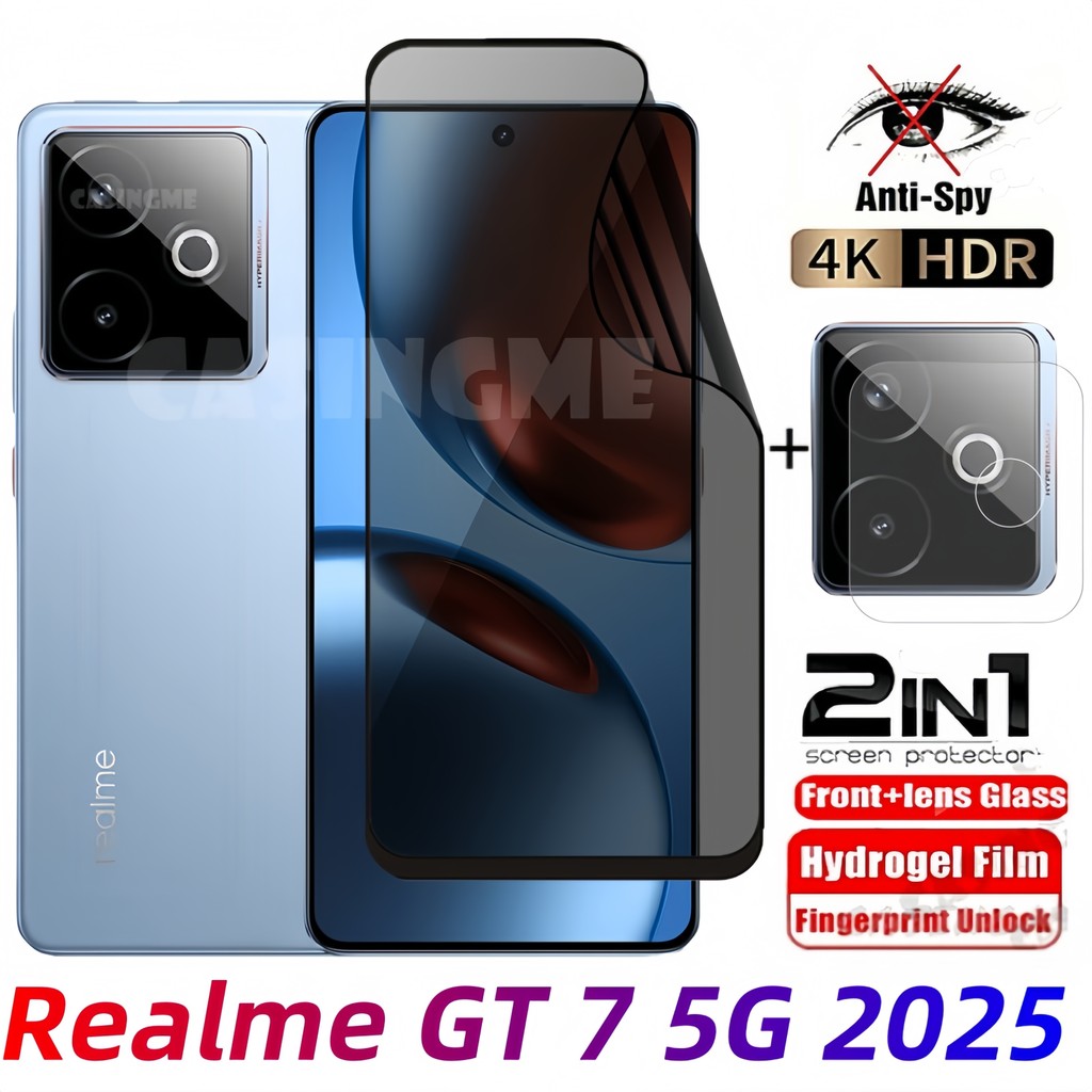 สําหรับRealme GT 7 5G 2025 Softความเป็นส่วนตัวHydrogelฟิล์มAnti-Spyคลุมทั้งหมดป้องกันหน้าจอAnti Peek