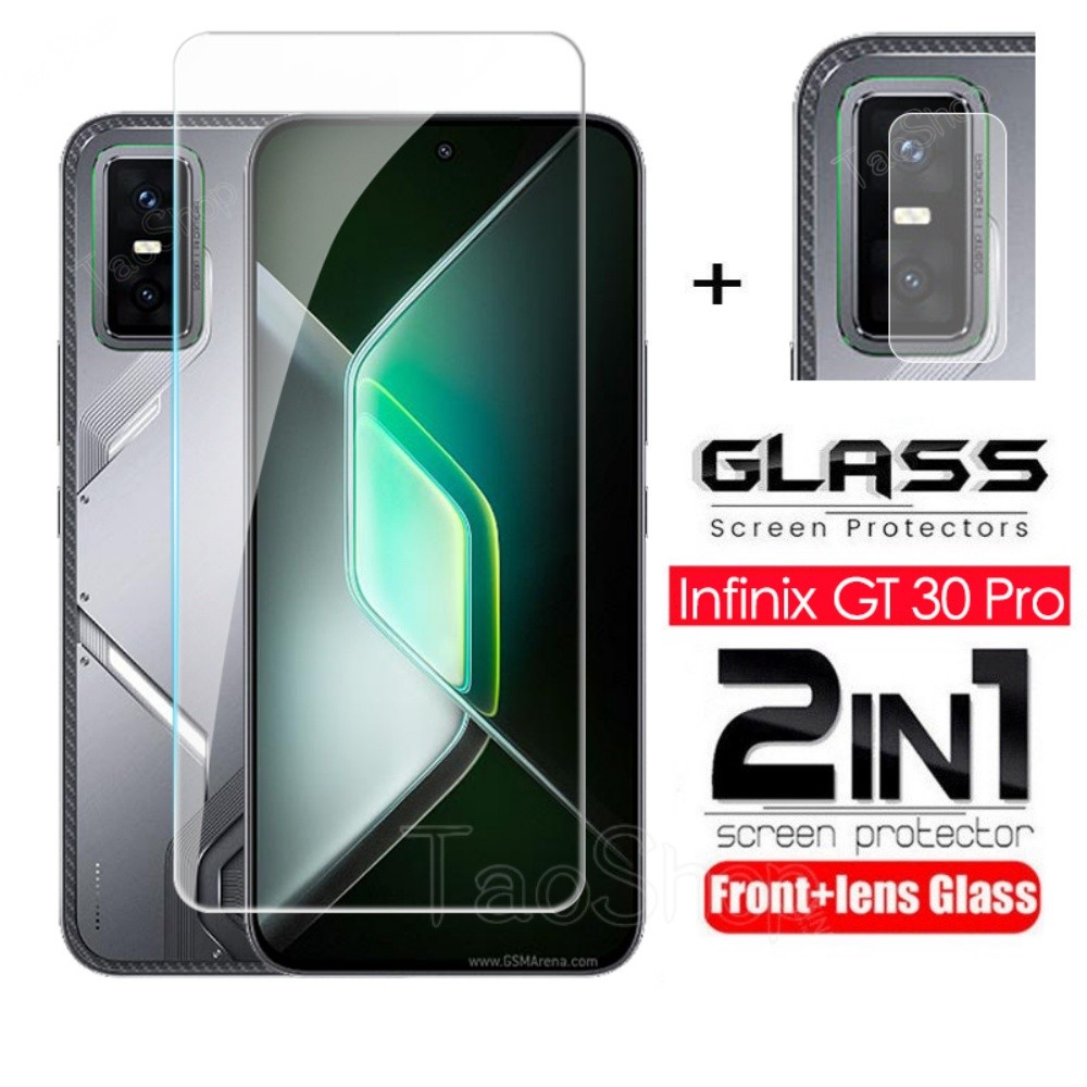 2 in 1 ป้องกันหน้าจอกระจกนิรภัยฟิล์มสําหรับ infinix GT 30 pro GT30 pro GT30pro infinixGT30pro infini