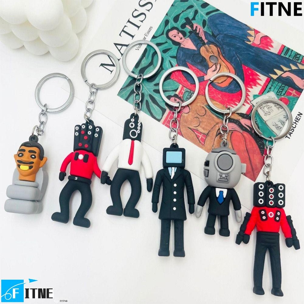 FITNE อะนิเมะ Skibidi พวงกุญแจห้องน้ํา, Skibidi ห้องน้ําทีวี Man Camara Man Skibidi Dop ของเล่นจี้, 