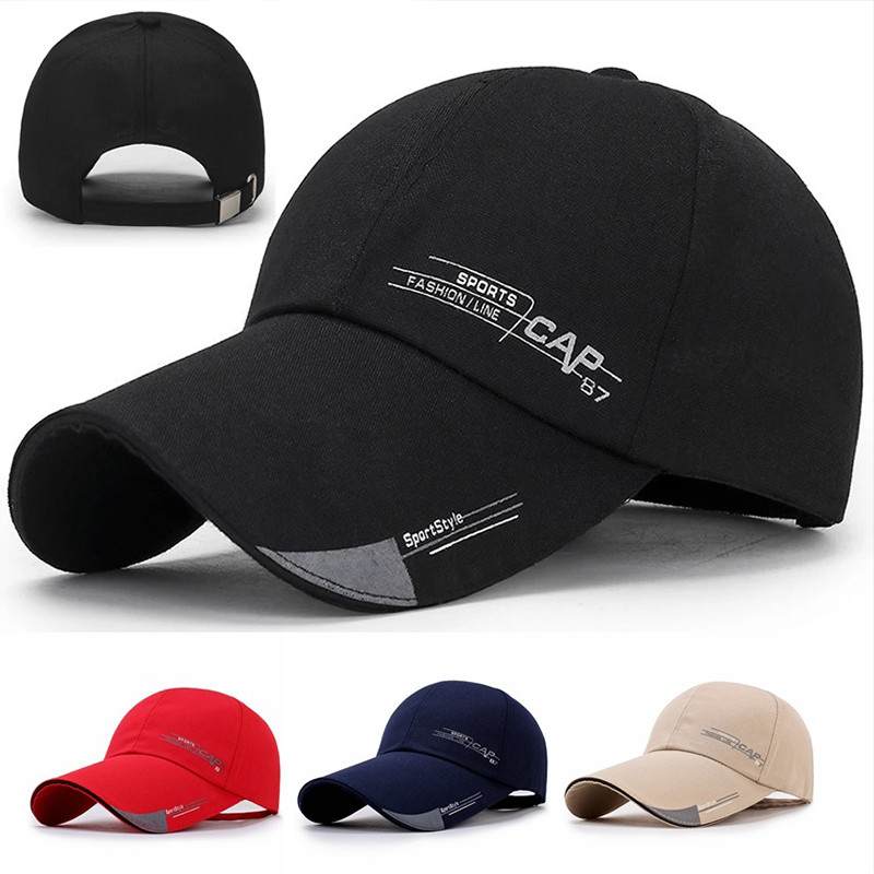 ในไทย✨หมวกเบสบอลปีกยาว หมวกกันแดดชาย หมวกปีกใหญ่ CAP87.COD