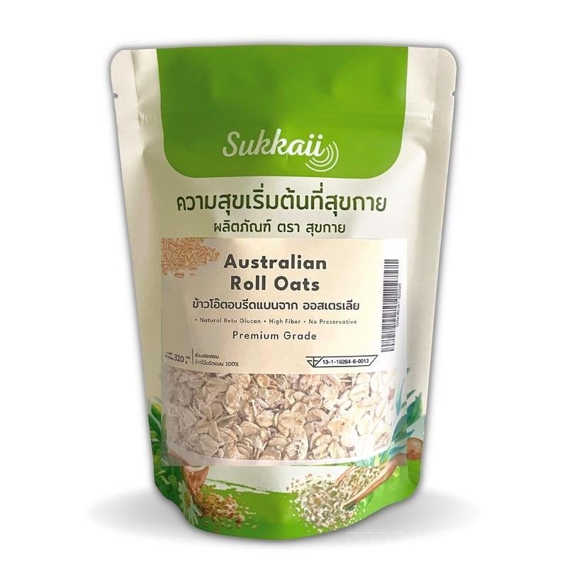 ข้าวโอ๊ด โรลโอ๊ต แผ่นสวยรีดแบน ใช้ทำเมนูหลากหลายได้ 320g ข้าว  โอ๊ต