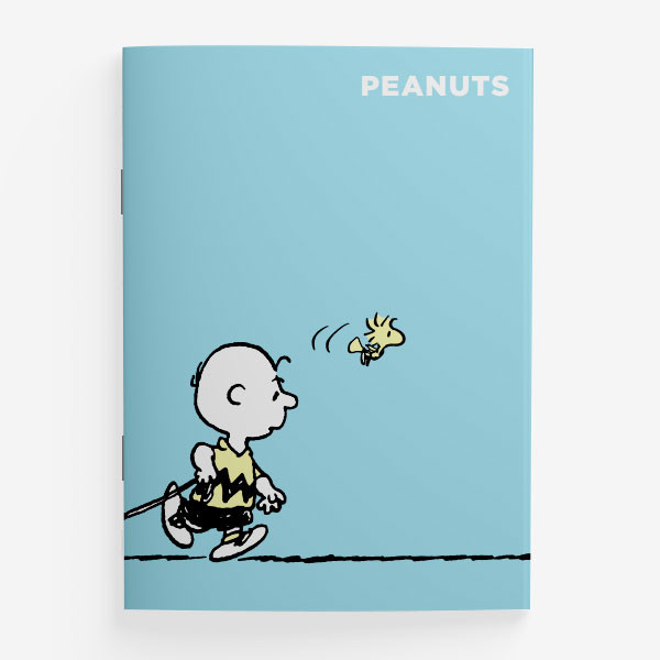 PN1-สมุดปกอ่อนมุงหลังคา A5 : PEANUTS-1E A5 NoteBook (PN1E-NB-A5-LBL) W14.8xH21 cm. Ruled-70g30s