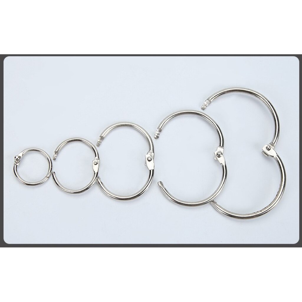 มีครบทุกขนาด 14มม.-50มม. อะไหล่พวงกุญแจ ห่วงอ้า ห่วงร้อยเอกสาร Book ring Card ring ราคาต่อห่อ