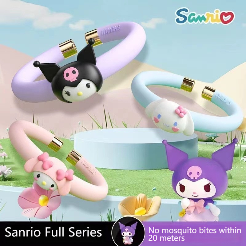 สร้อยข้อมือน้ํามันหอมระเหย Sanrio Kuromi ป้องกันยุง