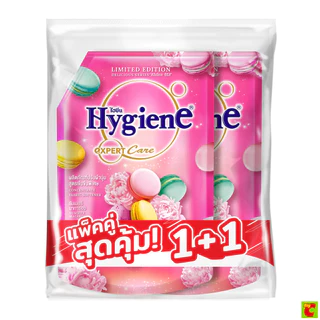 ไฮยีน เอ็กซ์เพิร์ท แคร์ น้ำยาปรับผ้านุ่มสูตรเข้มข้นพิเศษ ซัมเมอร์ มาการอง 1100 มล. แพ็ค 1+1