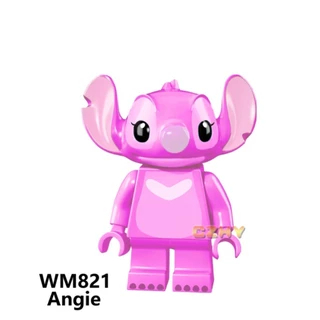 ภาพยนตร์ที่มีชื่อเสียงการ์ตูน Stitch Angel Lilo Building Blocks ตัวเลขการศึกษา Collective ของเล่นสําหรับเด็ก