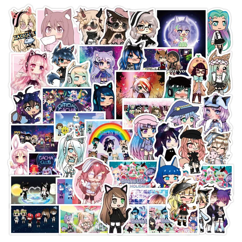 10/30/50pcs Cute Game Anime Gacha Life Stickers Cartoon Decals DIY Scrapbook Laptop Phone Guitar Wat