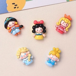 [100 ชิ้น] การ์ตูนเงา 5 สไตล์ เจ้าหญิง อุปกรณ์ DIY เรซิน เครื่องประดับ ทำมือ กิ๊บติดผม เคสโทรศัพท์ แก้วน้ำ เครื่องประดับผม ขายส่ง