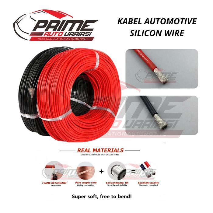 AWG สายซิลิคอน 16AWG 14AWG 12AWG 10AWG ยานยนต์ - สายซิลิคอน AVSS 1.25 มม.2 มม.3.3 มม. 5.3 มม.