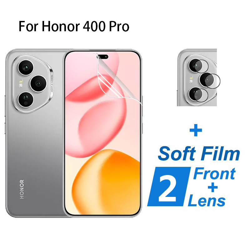 2 in 1 Honor 400 Pro 5G Hydrogel Screen Protector สําหรับ Honor X9C X9B X9A 200 Pro 5G Soft Hydrogel