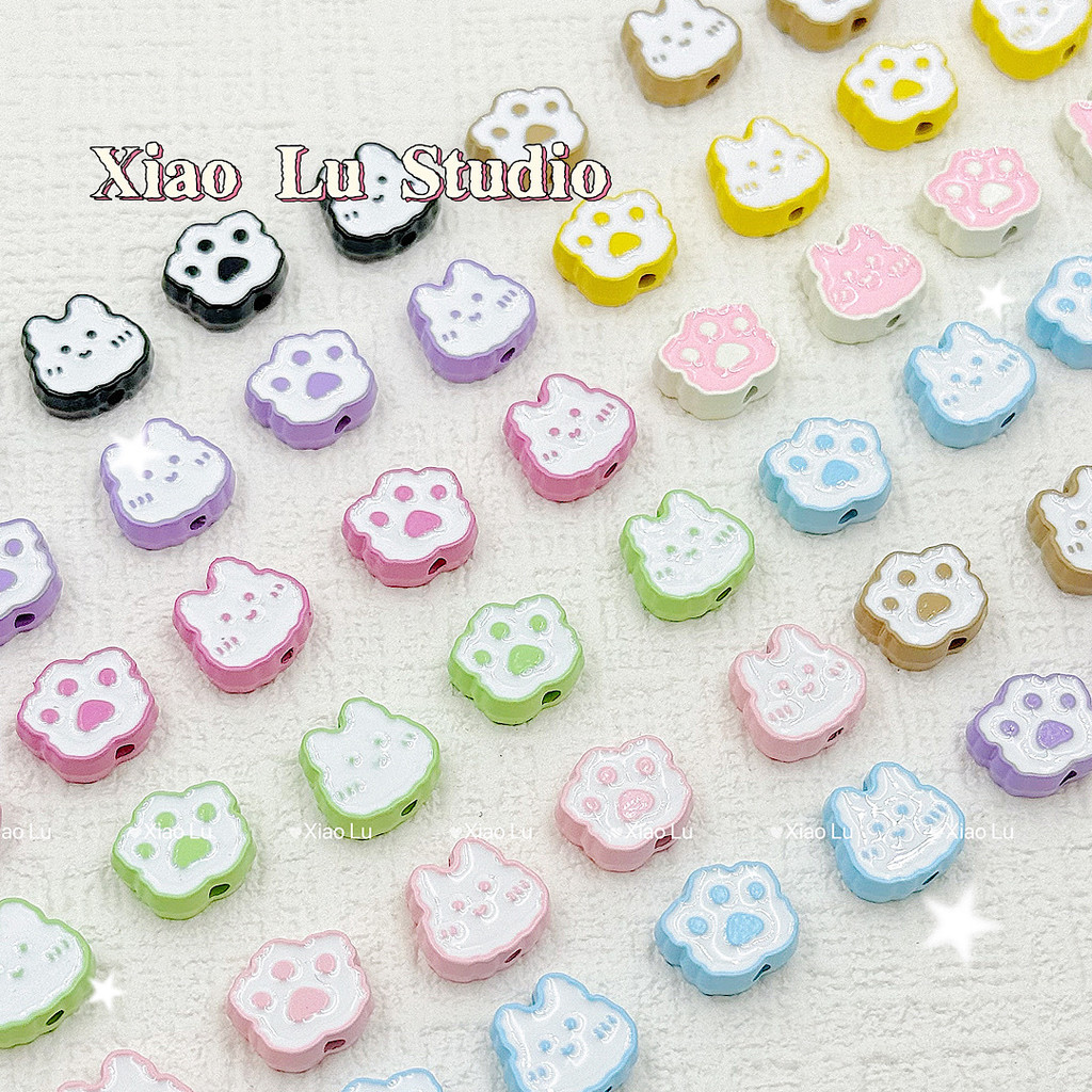 5/9 ชิ้นที่มีสีสันน่ารักกระต่าย Claw ปาล์มโลหะผสมลูกปัดสําหรับทําด้วยมือ DIY โทรศัพท์สร้อยคอสร้อยคออุปกรณ์เสริมวัสดุ