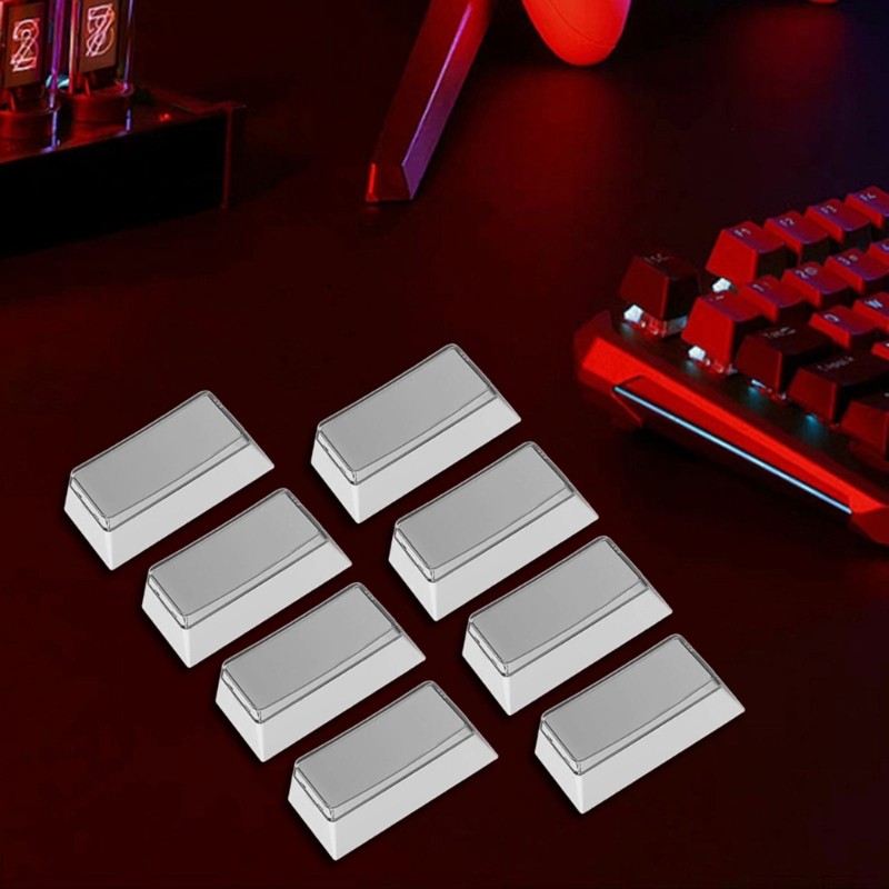 Moon 8 ชิ้น PBT Blank Keycap Profile 2U Gaming Keycap คีย์บอร์ดปุ่ม DIY