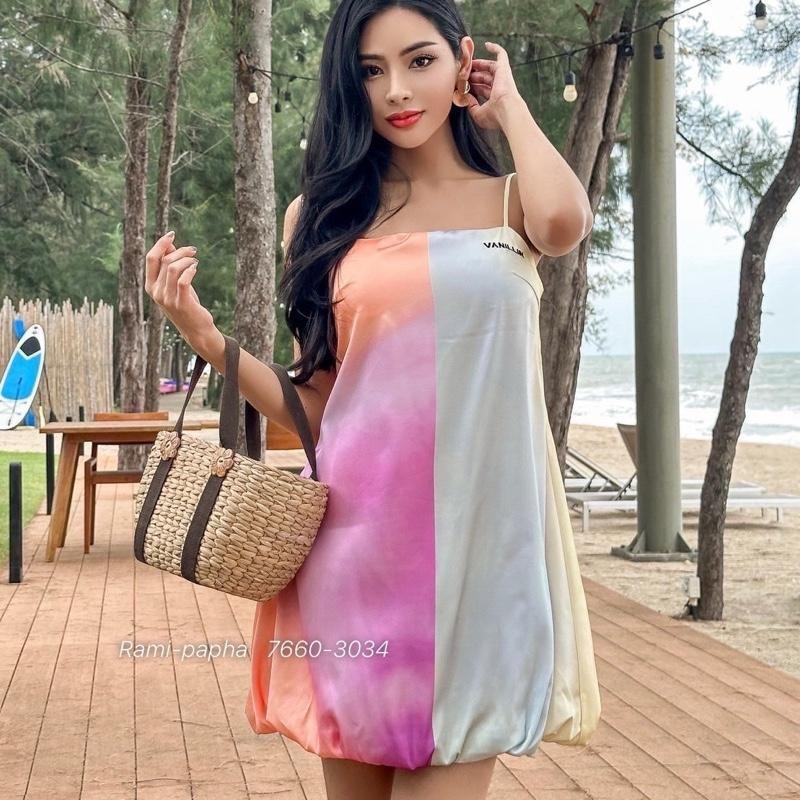 RM 7660 เดรสสีสั้นสดใส่ แบบฉบับลูกคุณ สวยสบัดต้อนรับSummer